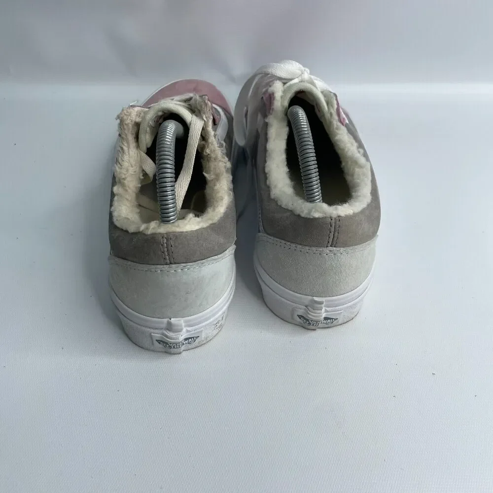 Vans Old Skool Pig Suede Multicolor Sherpa Lined‎ Skate Shoe Mens Size 8.5 / W10